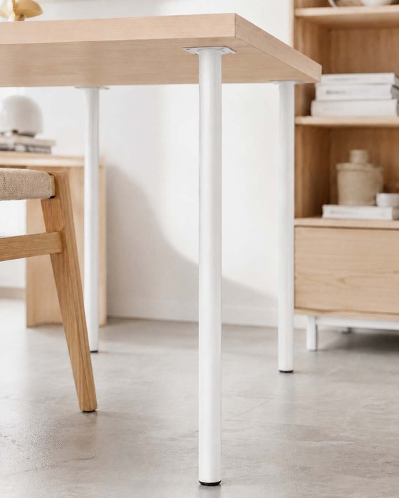 Bordsben Ø30 mm x 80 cm Stål Vit Home>it
